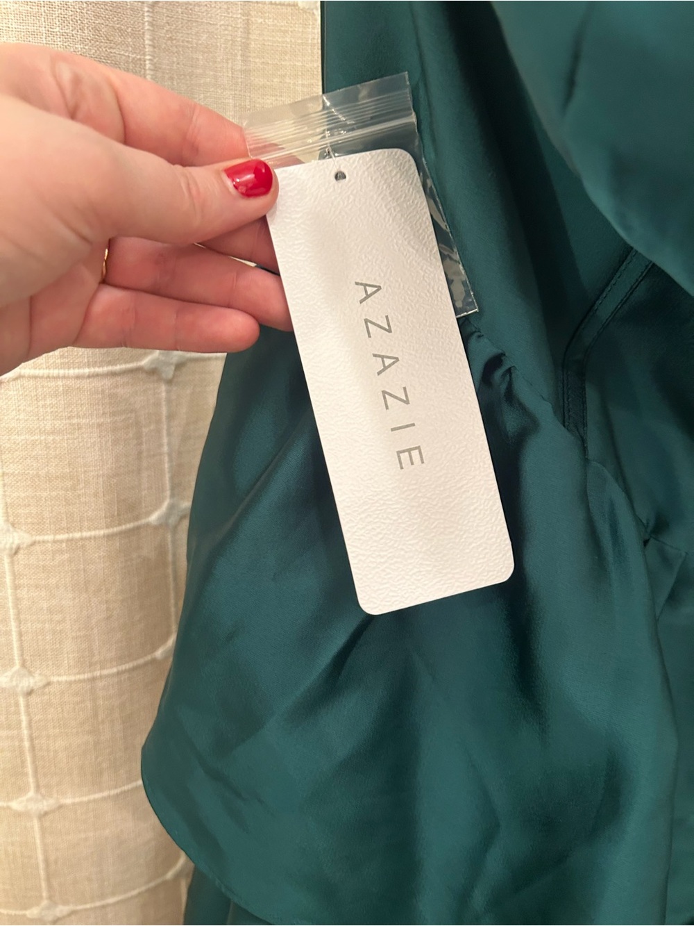 Azazie Emerald Strapless Tiered Maxi Gown - Picture 5 of 14